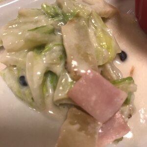 白菜とハムのクリーム煮